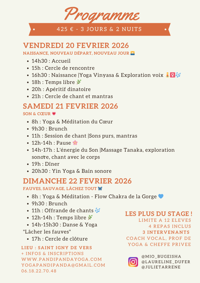 Pandi Flow Stage de Yoga Flow & Chant 🎶Libérer le corps et la voix par le ...
